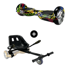 Hoverboard 6,5 inch Graffiti Zwart actie