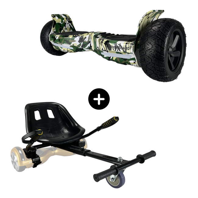 Off Road Hoverboard 8,5 inch Camo Green actie